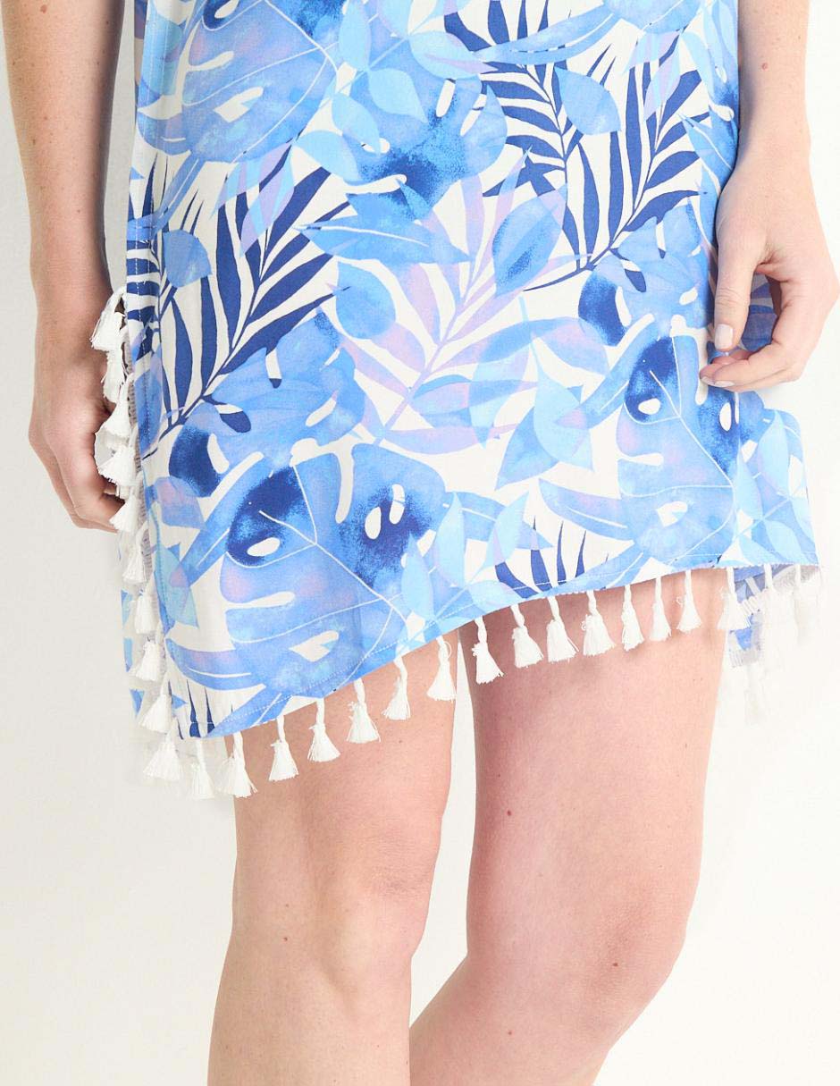 Salida de playa vestido con flecos para mujer 4