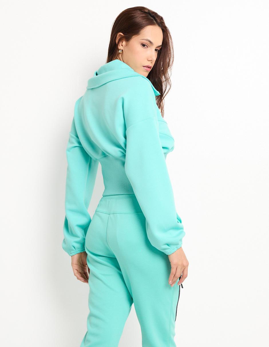 Sudadera casual con cierre para mujer