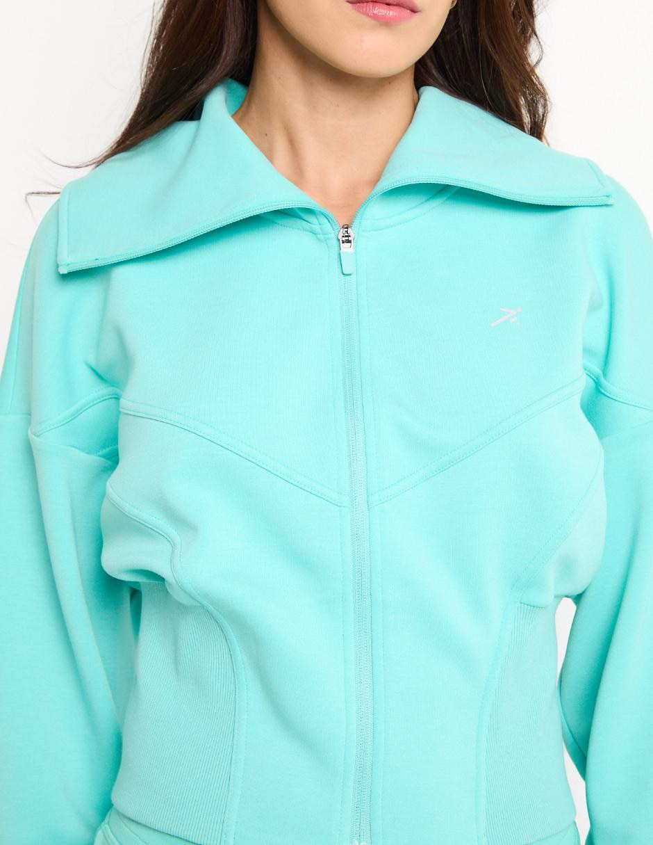 Sudadera casual con cierre para mujer