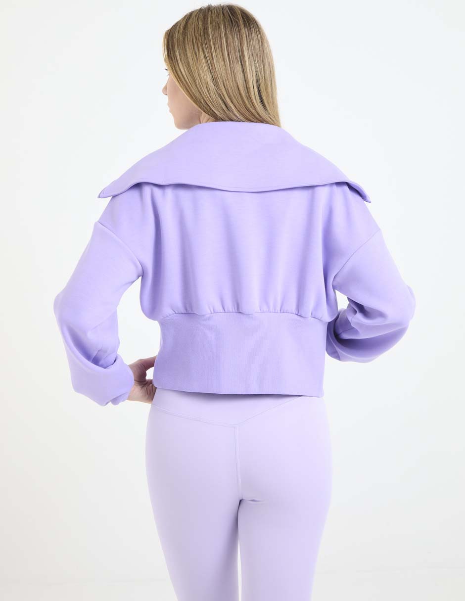 Sudadera casual con cierre para mujer 4