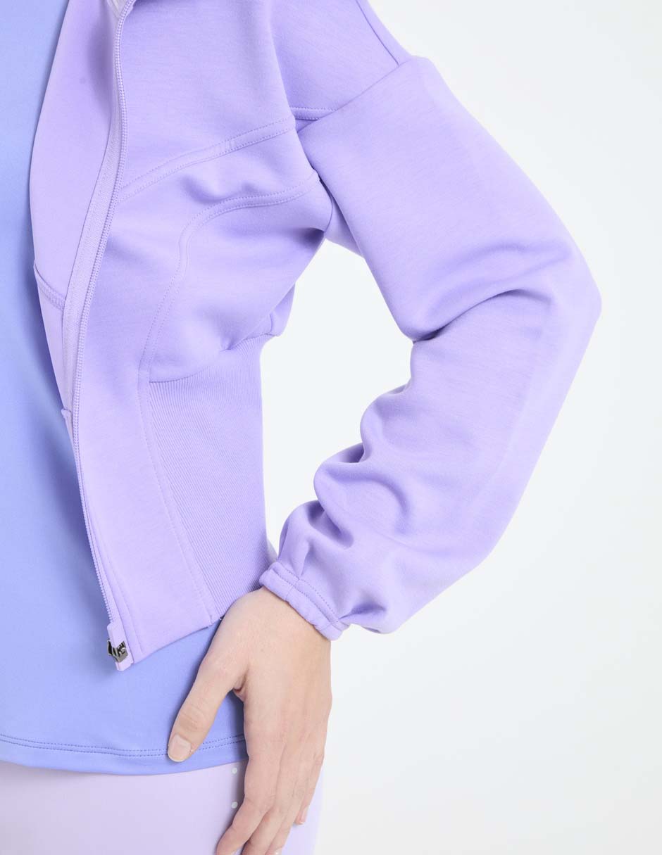 Sudadera casual con cierre para mujer 2