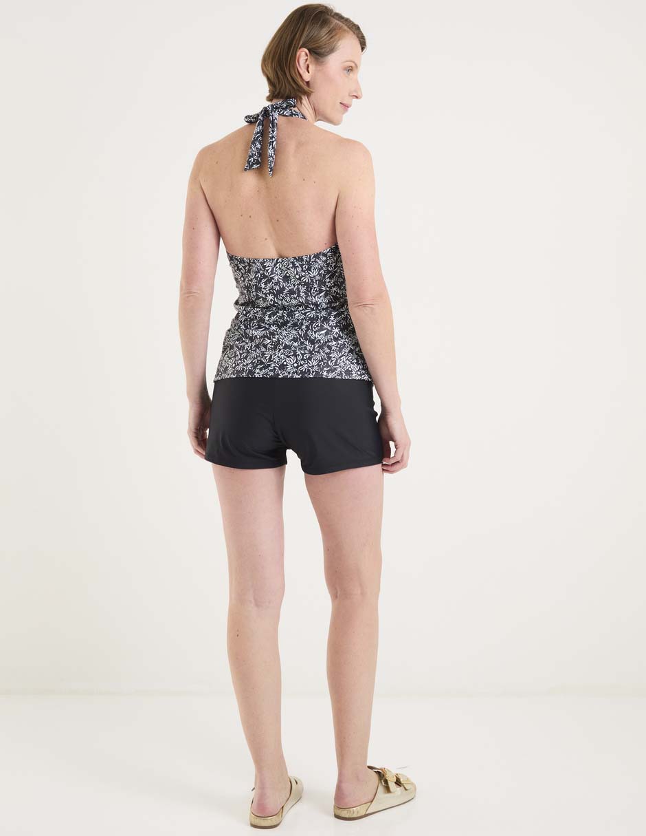 Traje de baño short estampado floral para mujer 2