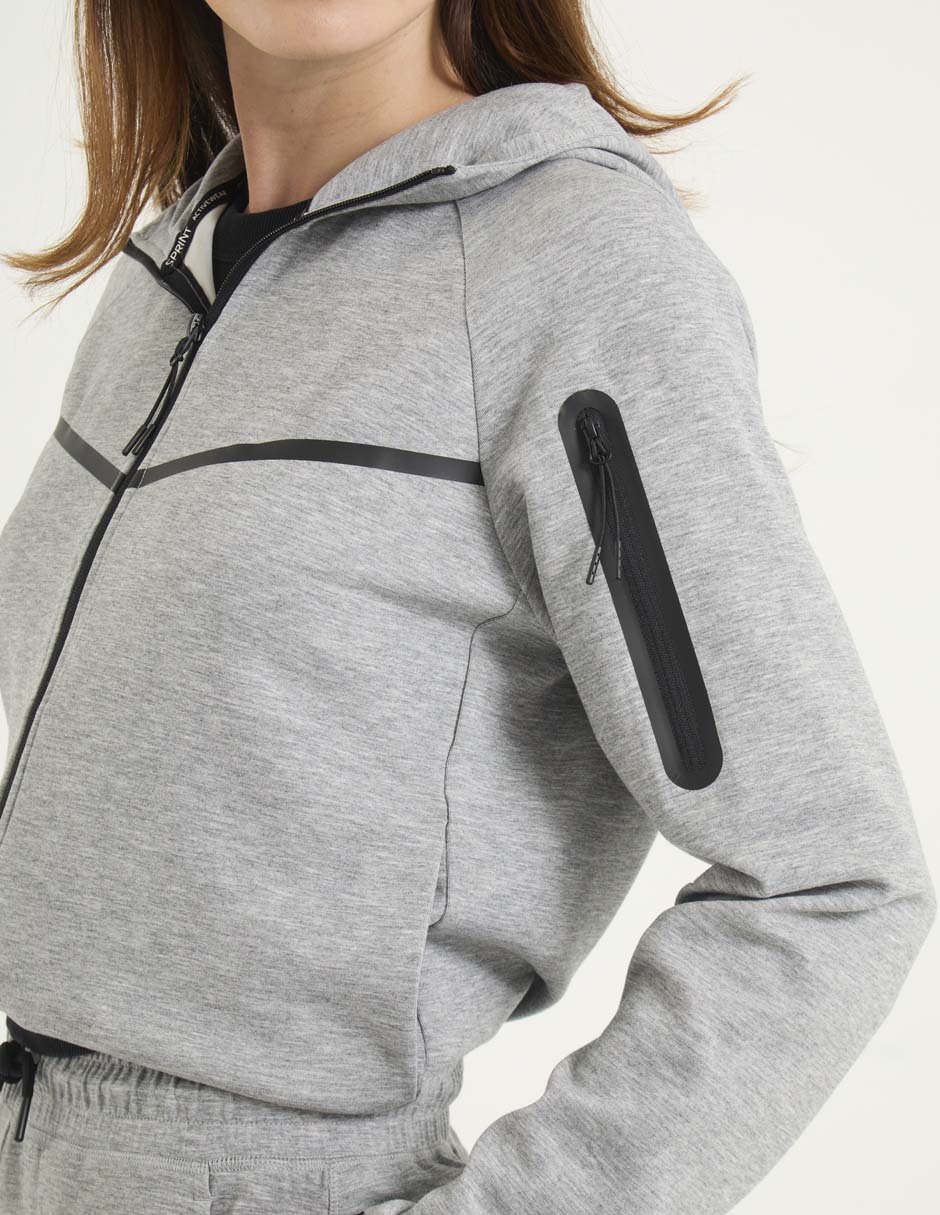 Sudadera con capucha y bolsa Sprint para mujer