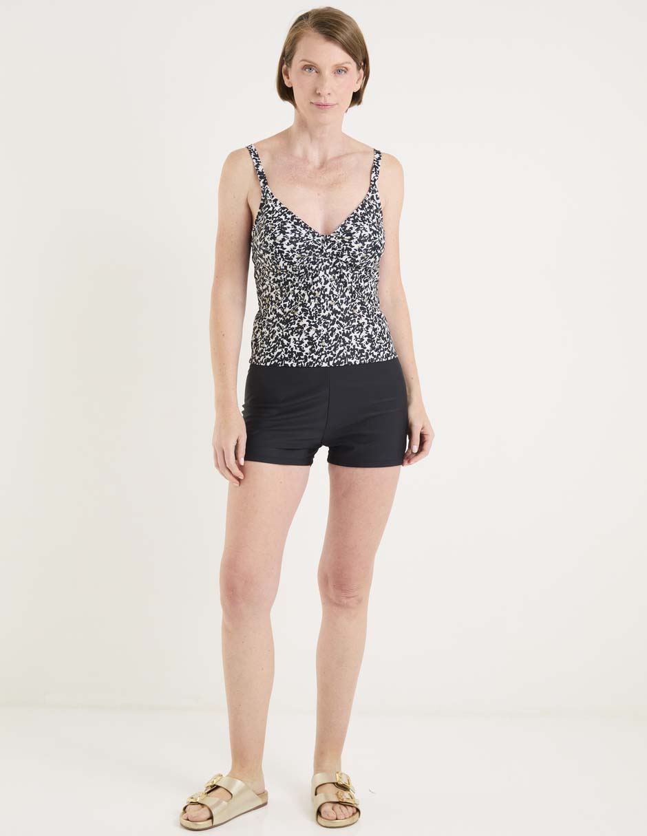 Traje de baño completo estampado floral para mujer