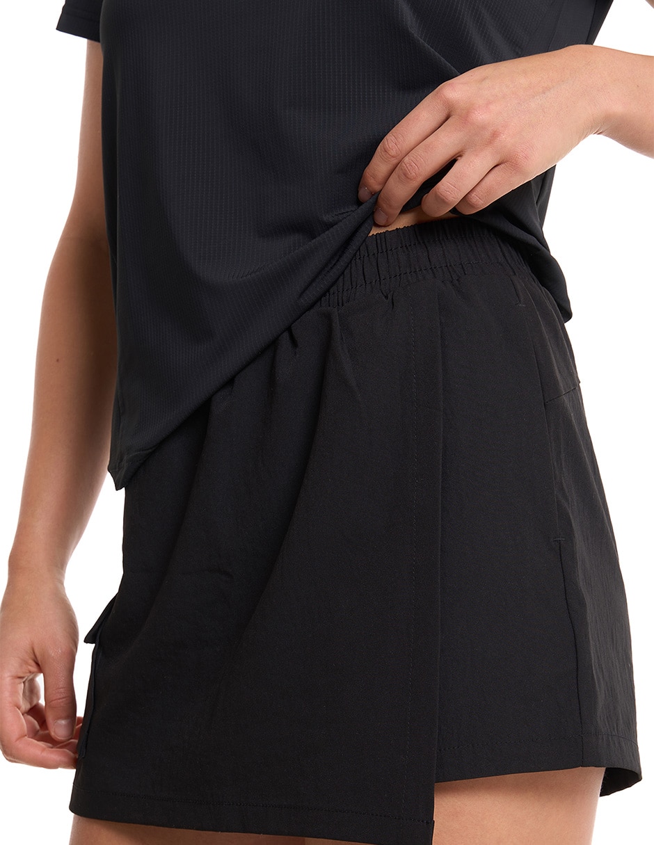 Short efecto doble prenda para entrenamiento mujer 4