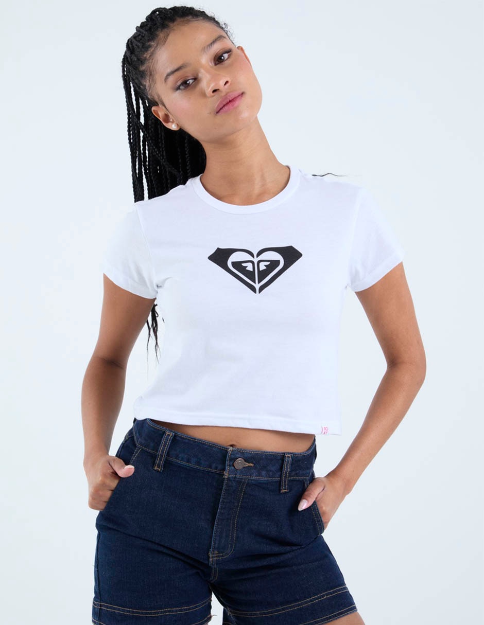Set playera manga corta Roxy Básica cuello redondo para mujer