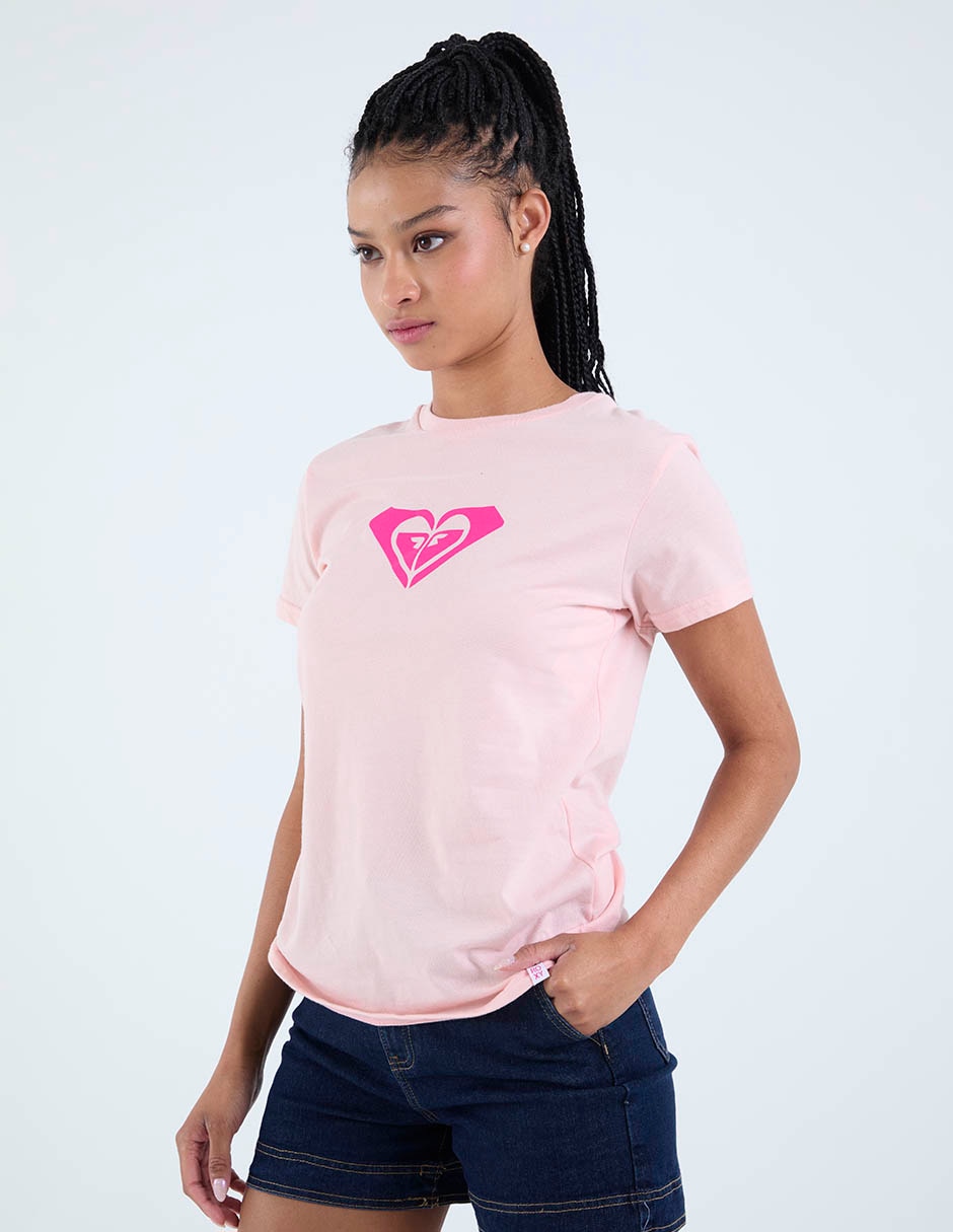 Playera manga corta cuello redondo para mujer