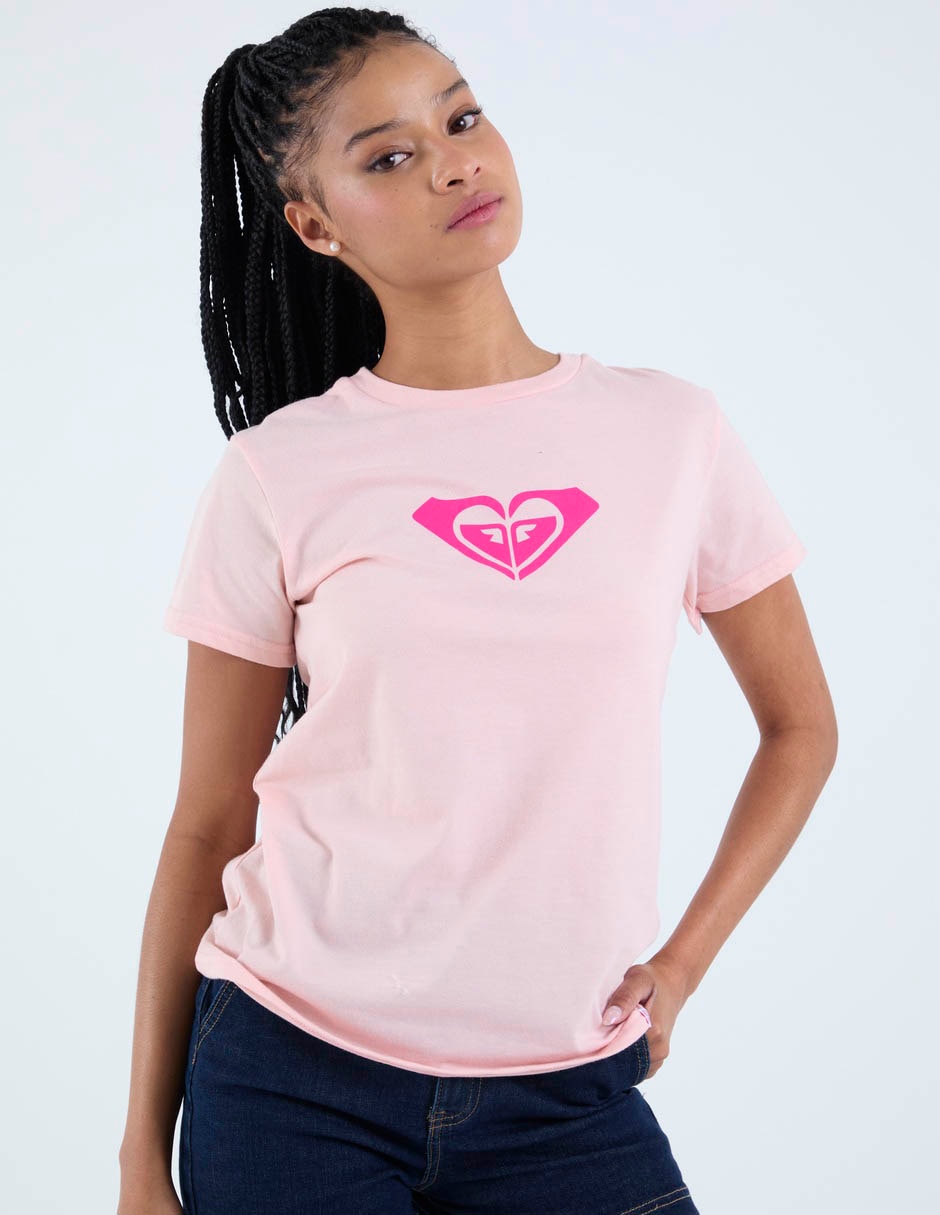 Playera manga corta Roxy cuello redondo para mujer