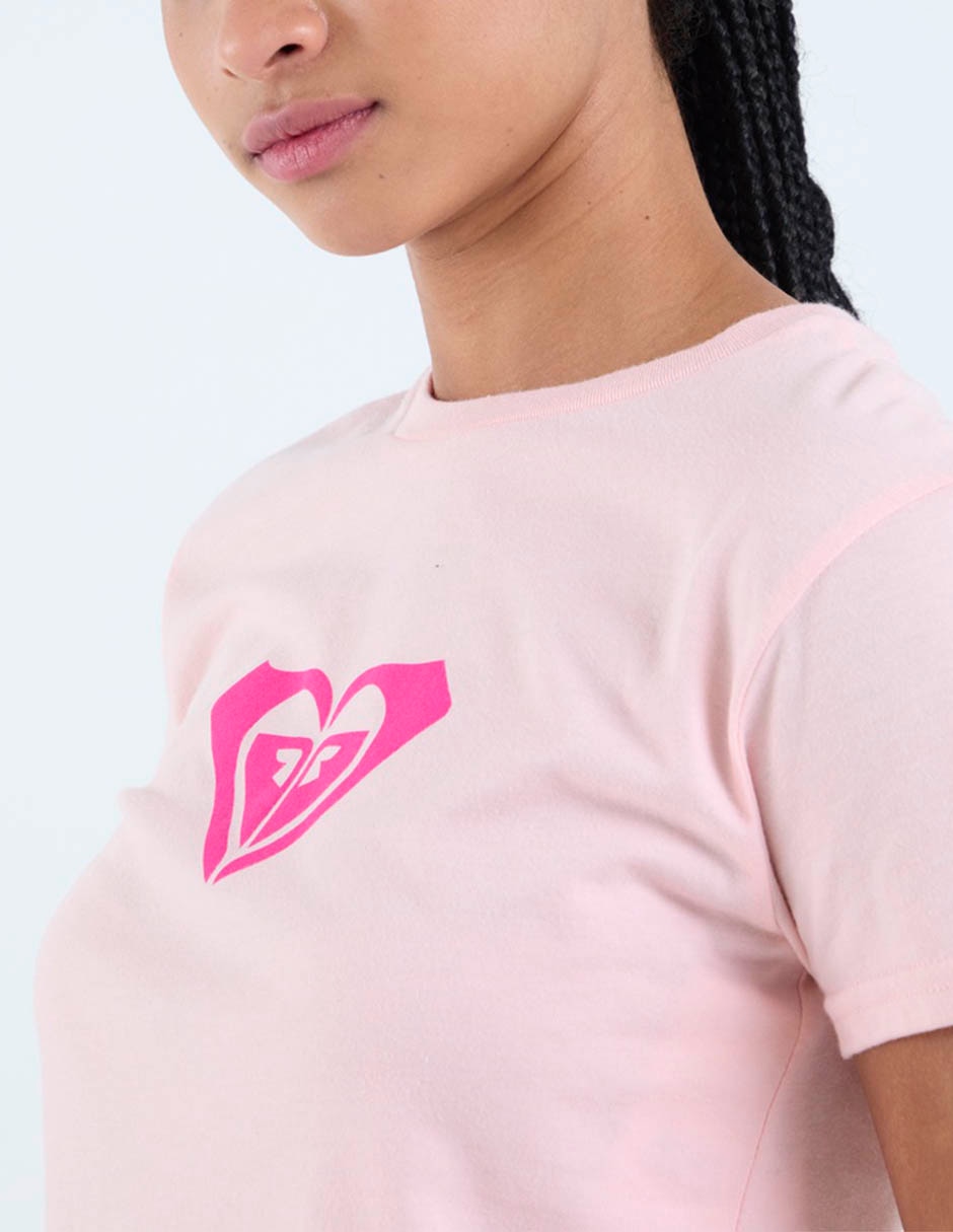 Playera manga corta Roxy cuello redondo para mujer