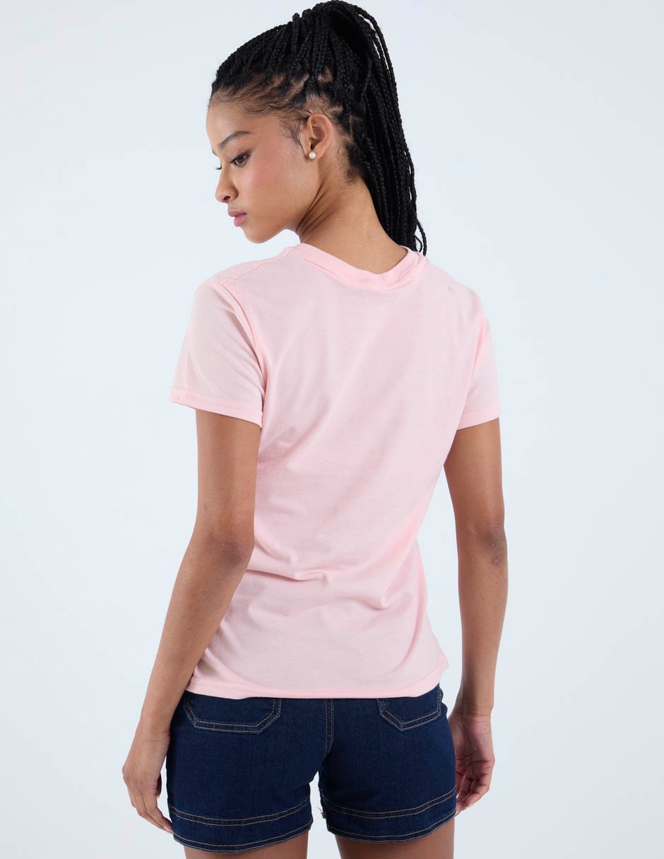 Playera manga corta Roxy cuello redondo para mujer