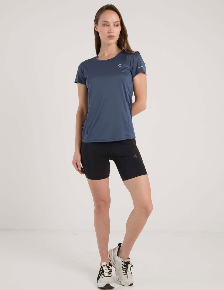 Playera manga corta Charly cuello redondo para mujer