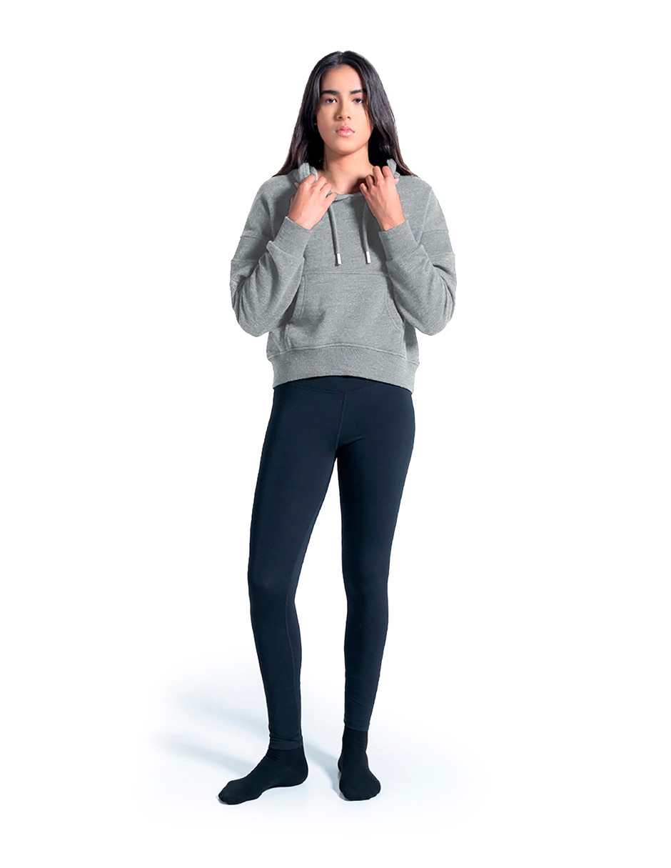 Sudadera para entrenamiento fitness con capucha y bolsa para mujer 2