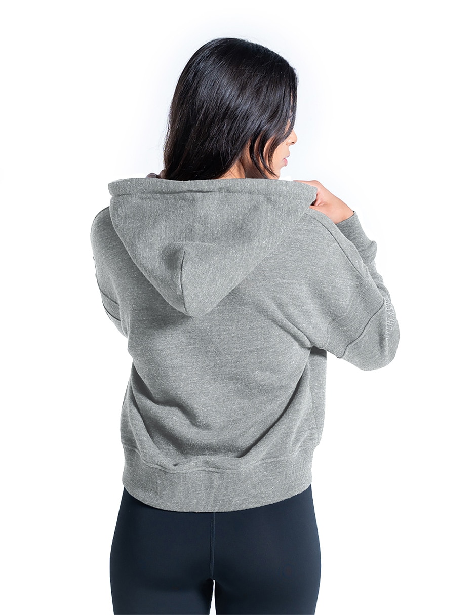 Sudadera para entrenamiento fitness con capucha y bolsa para mujer 7